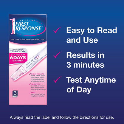 First Response Pregnancy Test Instream Test 3 pack