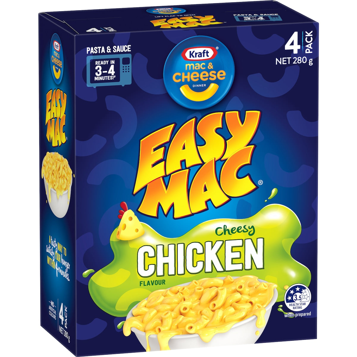 Kraft Easy Mac & Cheese Macaroni Pasta Cheesy Chicken Noodles 280g