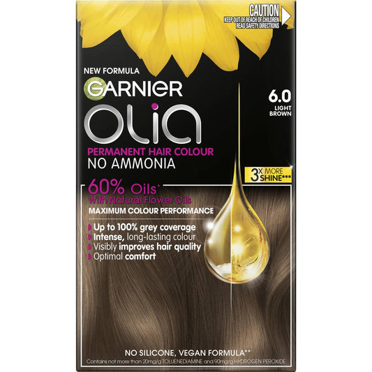 Garnier Olia Permanent Hair Colour Light Brown Each