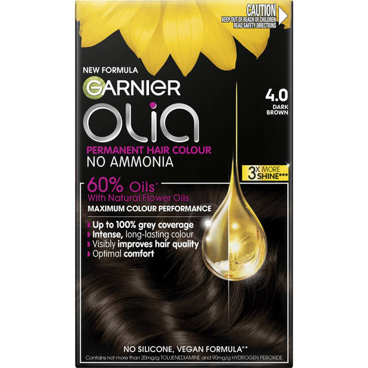 Garnier Olia Permanent Hair Colour Dark Brown Each
