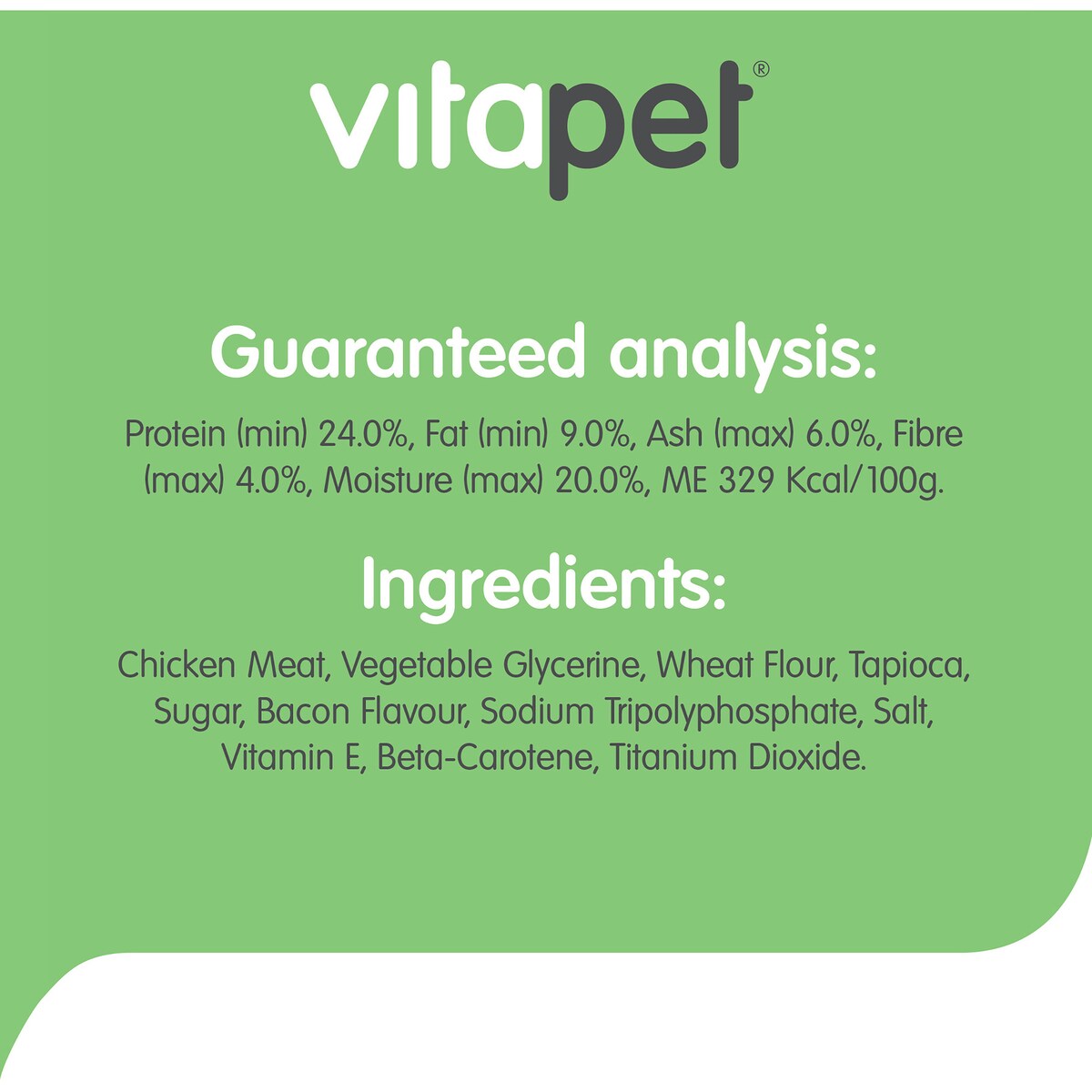 Vitapet Jerhigh Treat Real Chicken Bacon 100g