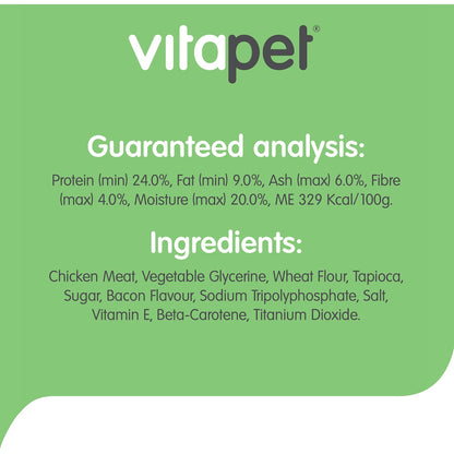Vita Pet Jerhigh Real Chicken Bacon Dog Treats 100g
