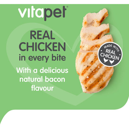 Vita Pet Jerhigh Real Chicken Bacon Dog Treats 100g