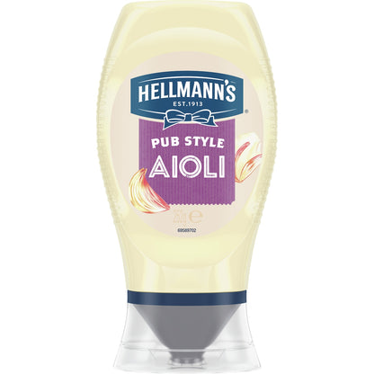 Hellmanns Garlic Aioli Squeeze Mayo 252g