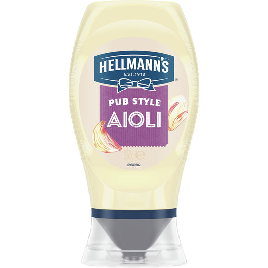 Hellmanns Garlic Aioli Squeeze Mayo 252g