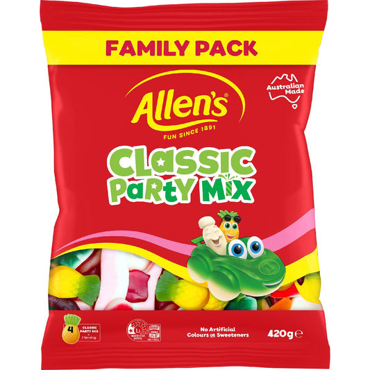 Allen's Classic Party Mix Lollies Family Size Bag 420g