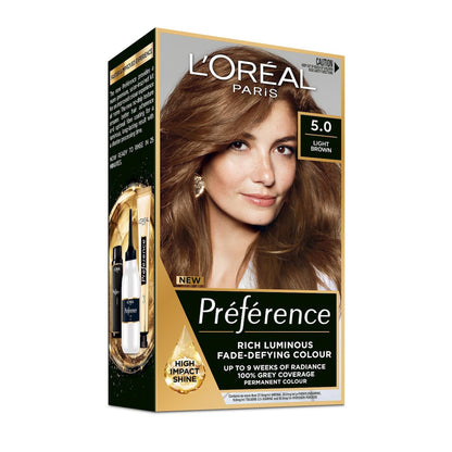 Loreal Paris Preference Hair Colour 5 Light Brown Each