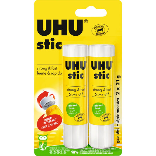 Uhu Glu Stick Stic 21gm 21g Each