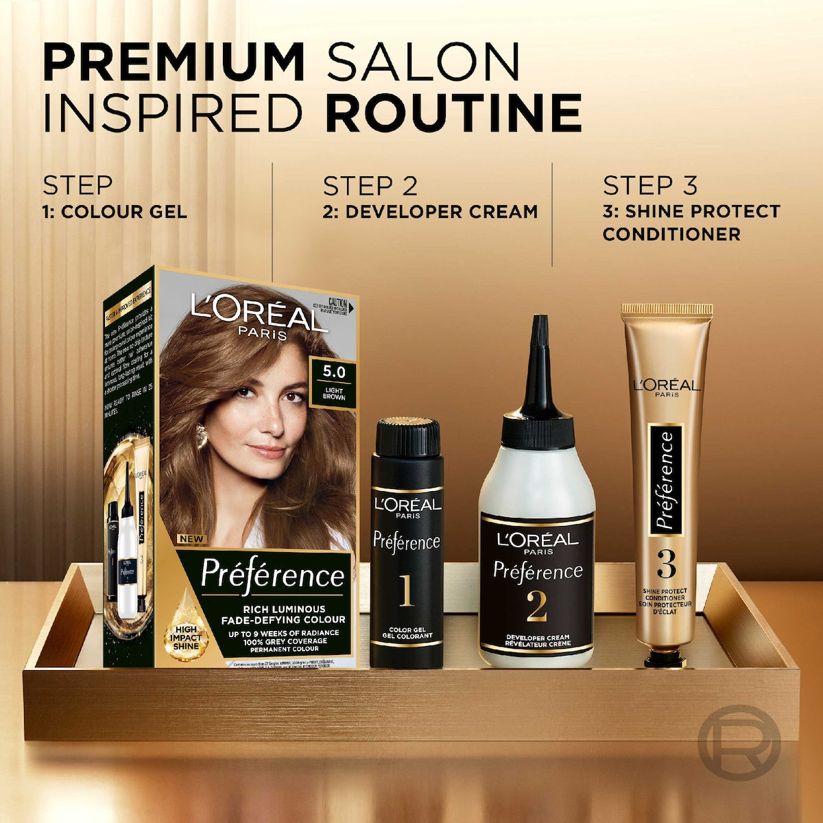 Loreal Paris Preference Hair Colour 5 Light Brown Each