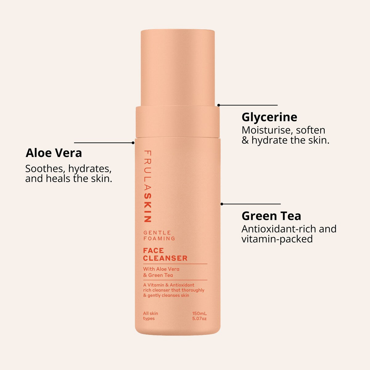 Frula Gentle Foaming Face Cleanser 150ml