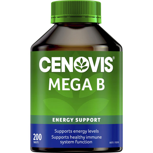 Cenovis Mega Vitamin B Tablets With B3 B6 B12 + Biotin For Energy 200 pack