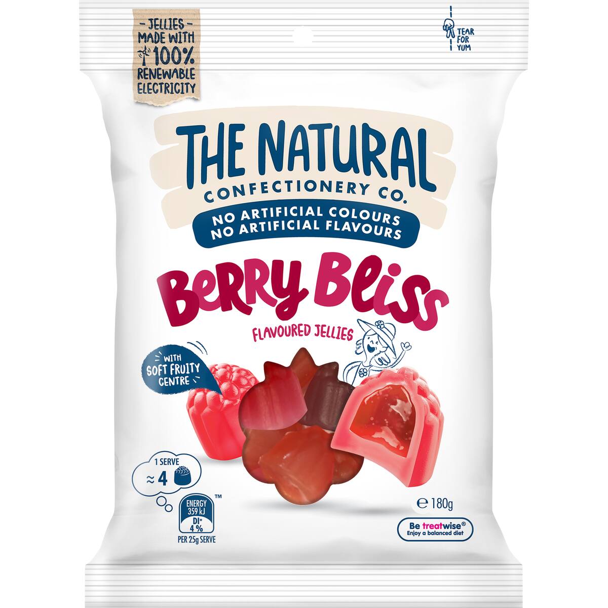 The Natural Confectionery Co. Berry Bliss Lollies 180g