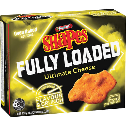 Arnotts Shapes Fully Loaded Ulitmate Cheese Cracker Biscuits 130g