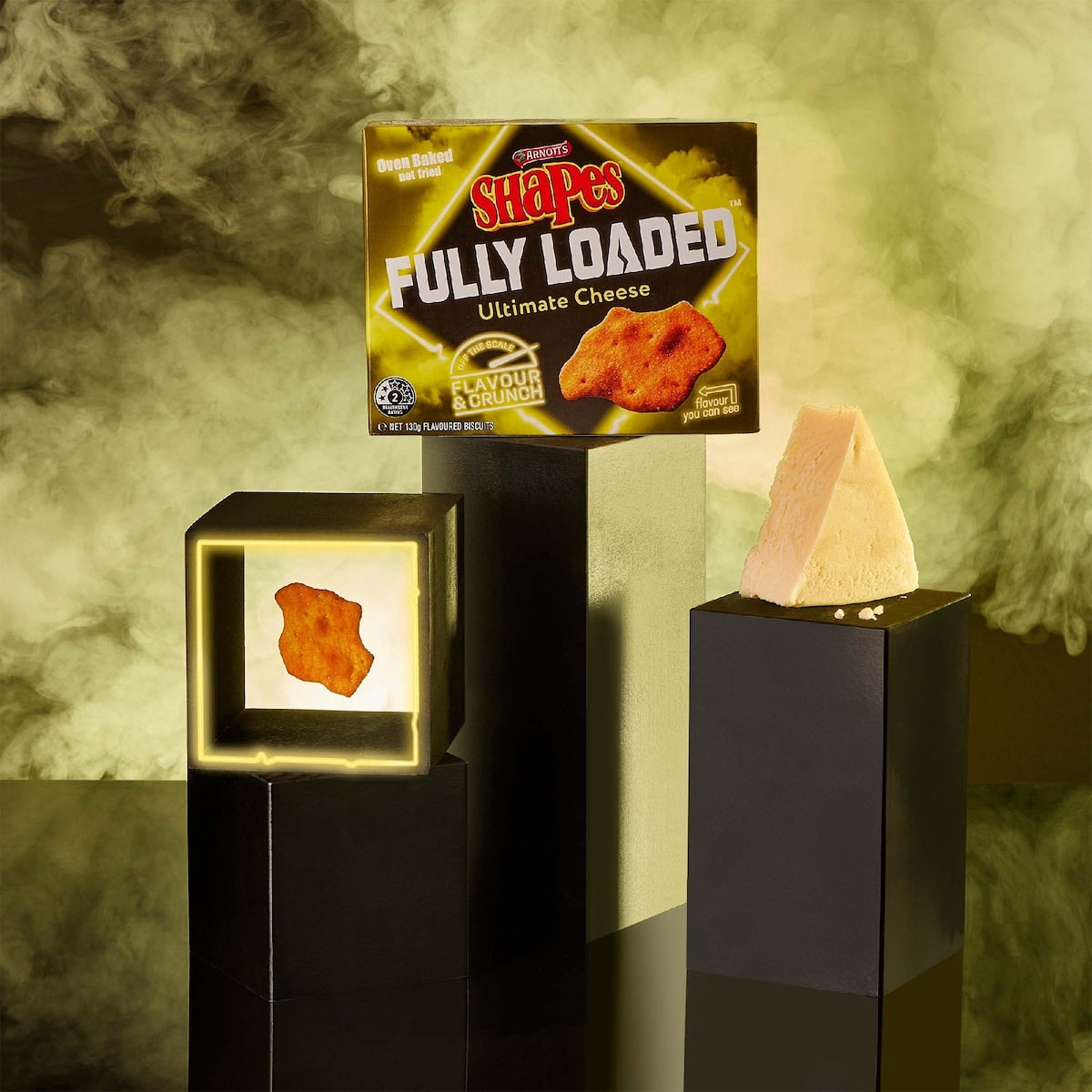 Arnotts Shapes Fully Loaded Ulitmate Cheese Cracker Biscuits 130g