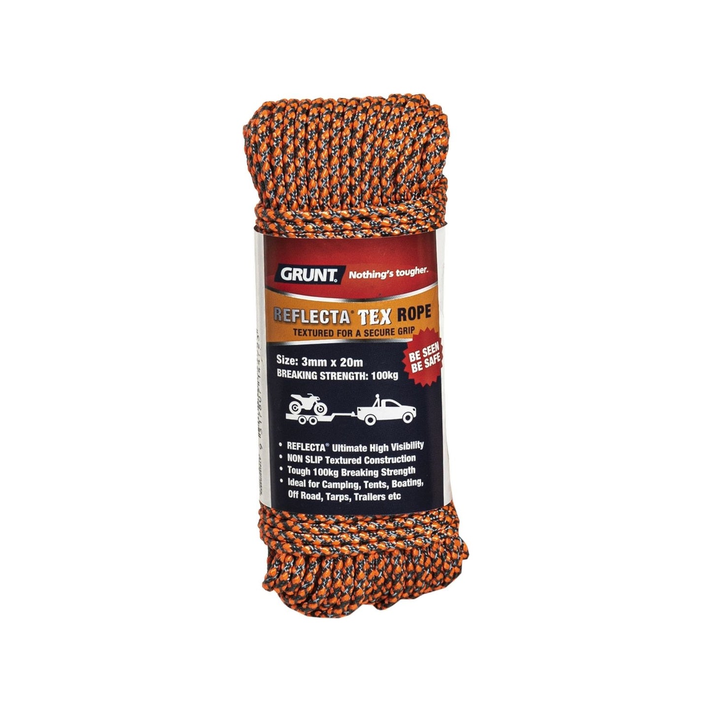 Grunt Reflective Rope - 3mm x 20m