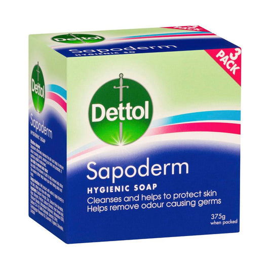 Dettol Sapoderm Hygienic Bar Soap eanser For Acne - 375g