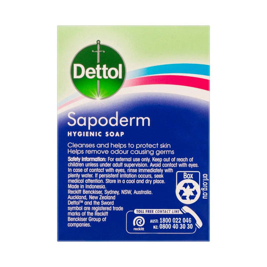 Dettol Sapoderm Hygienic Bar Soap eanser For Acne - 375g