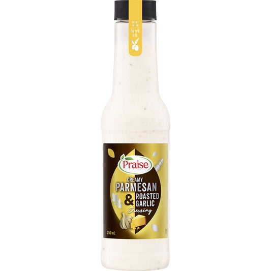Praise Creamy Parmesan & Roasted Garlic Dressing 250mL