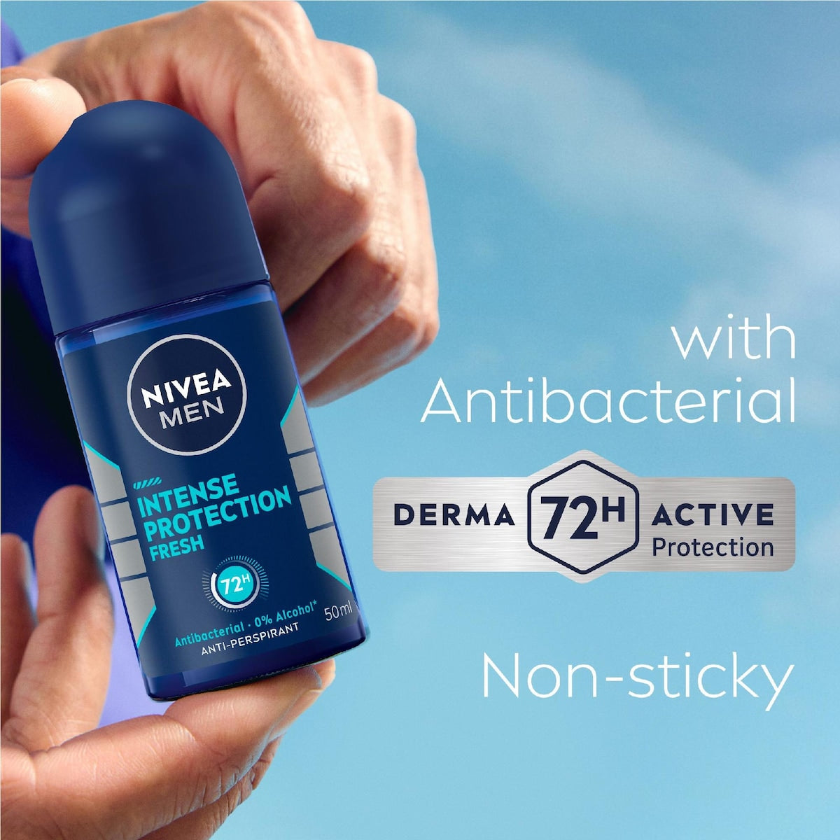 Nivea Men Intense Protection Fresh 72hr Roll On Deodorant 50ml