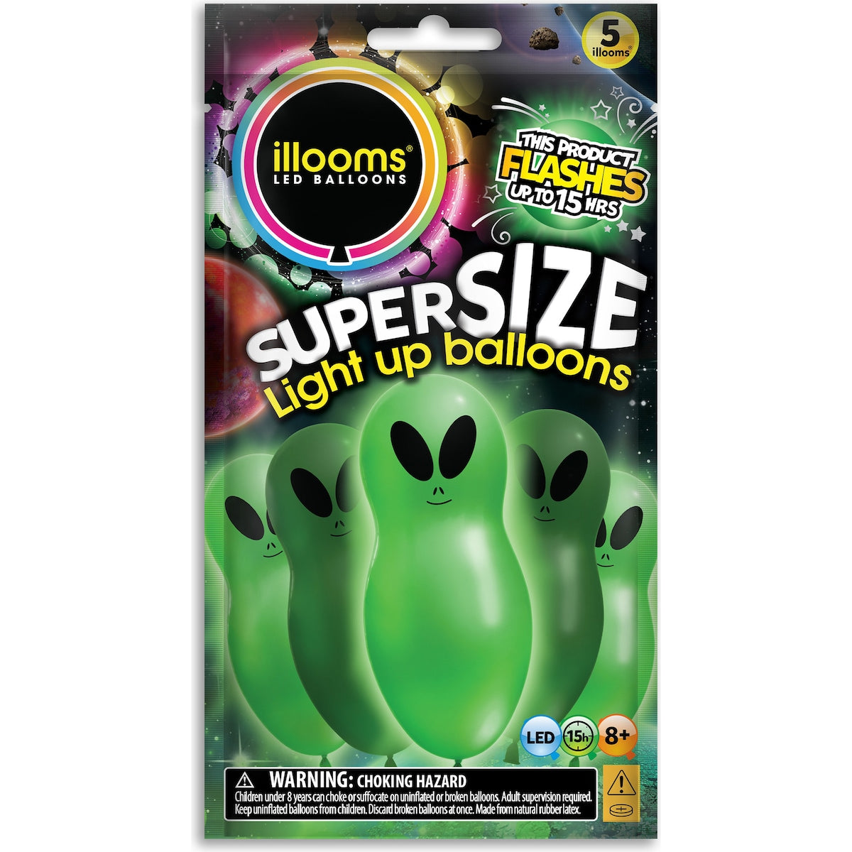 Illooms Led Balloons Supersize Light Up Balloons 5 Pack