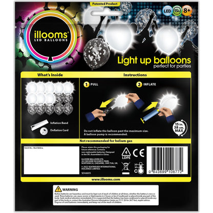 Illooms Led Balloons Confetti Mix 15 Pack