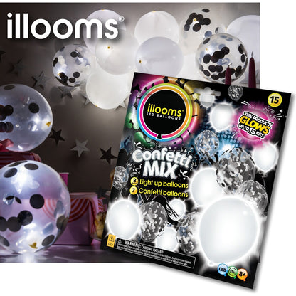 Illooms Led Balloons Confetti Mix 15 Pack