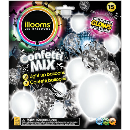 Illooms Led Balloons Confetti Mix 15 Pack