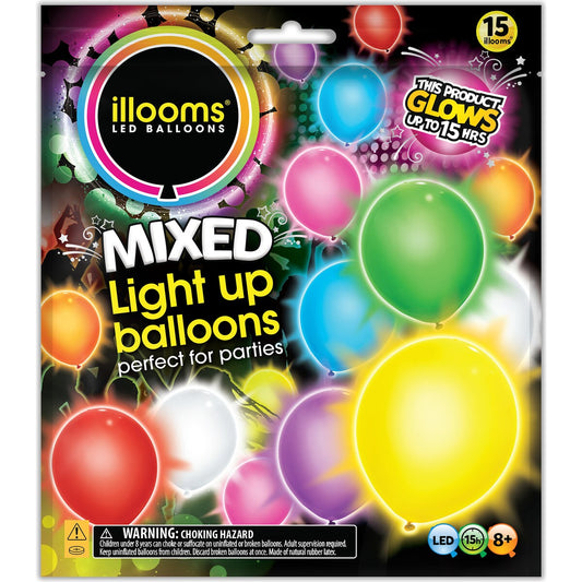 Illooms Led Balloons Mixed Pack 15 Pack