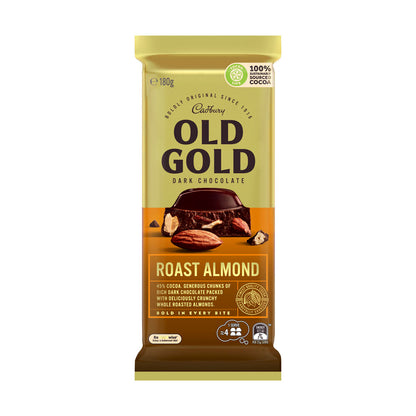 Cadbury Old Gold Roast Almond Dark Chocolate Block - 180g
