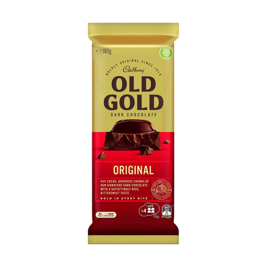Cadbury Old Gold Original Dark Chocolate Block - 180g