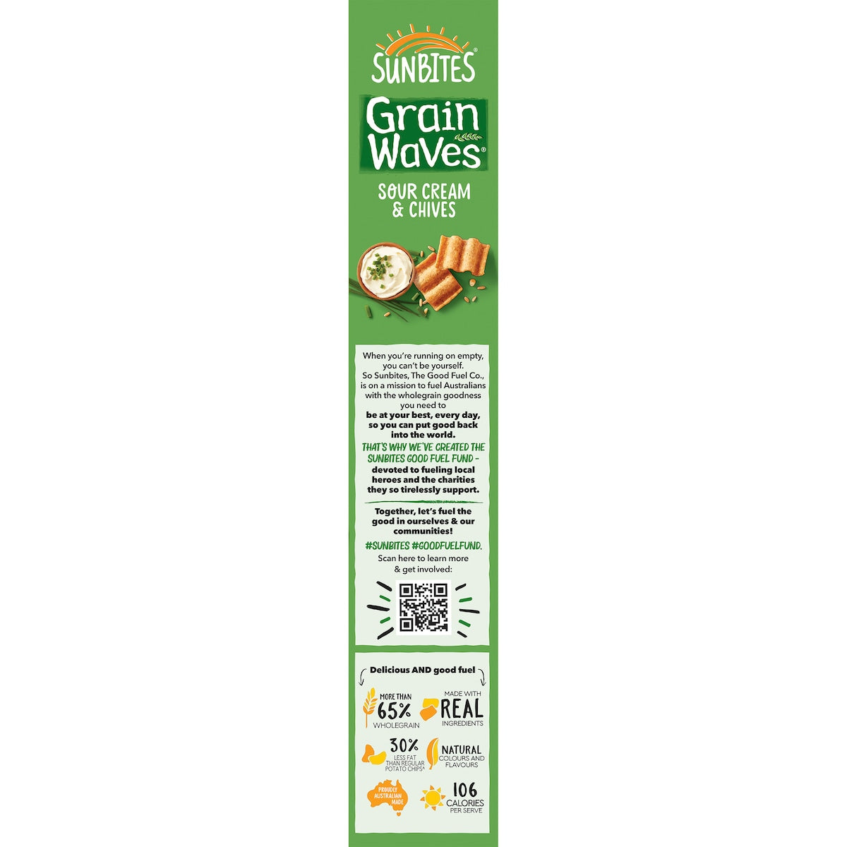 Sunbites Grainwaves Sour Cream & Chives Wholegrain Chips Multipack 110g