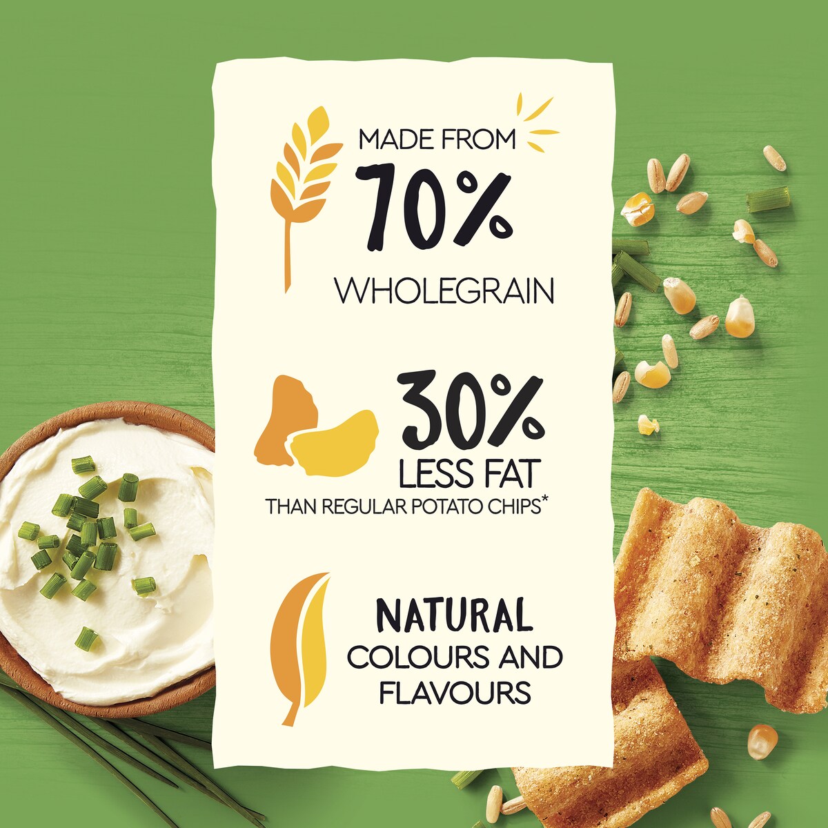Sunbites Grainwaves Sour Cream & Chives Wholegrain Chips Multipack 110g