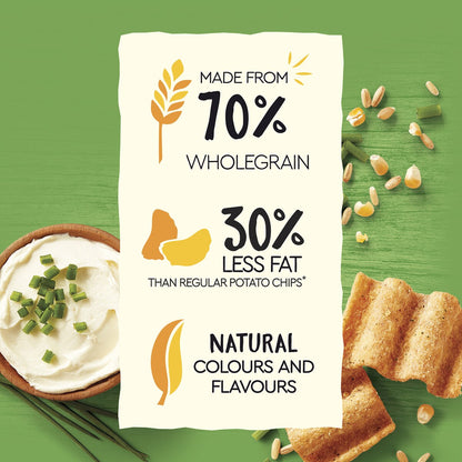 Sunbites Grainwaves Sour Cream & Chives Wholegrain Chips Multipack 110g