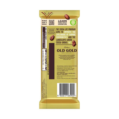 Cadbury Old Gold 70% Cocoa Dark Chocolate Block - 180g