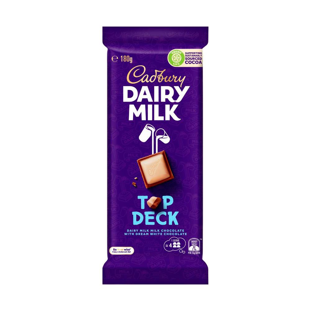 Cadbury Dairy Milk Top Deck Chocolate Block - 180g