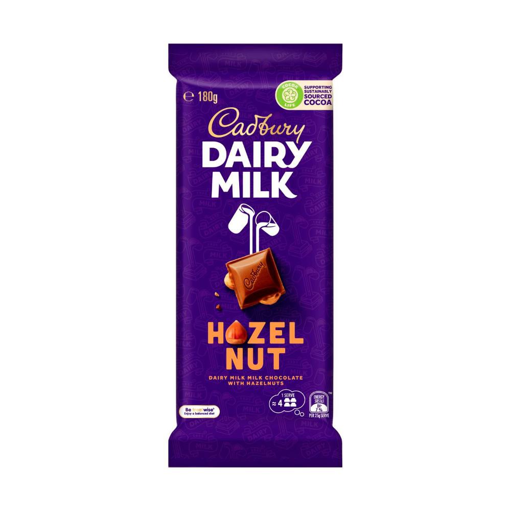 Cadbury Dairy Milk Hazelnut Chocolate Block - 180g