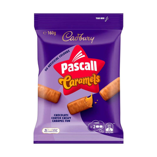 Cadbury Pascall Caramels Lollies - 160g
