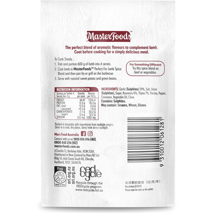 MasterFoods Perfect For Lamb Spice Blend 20g