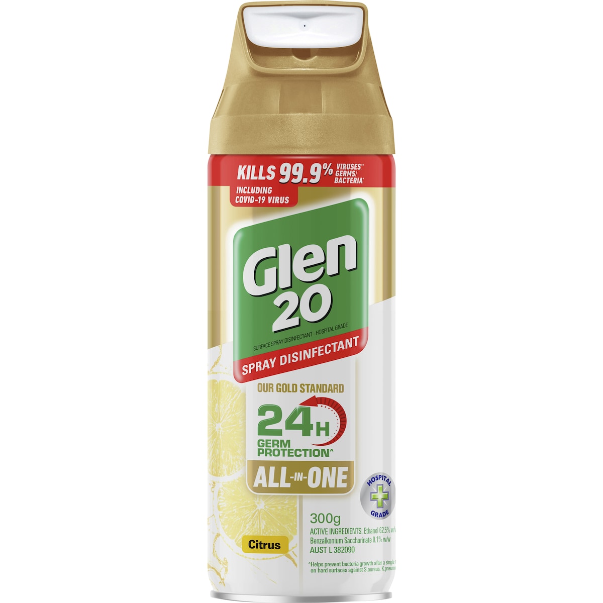 Glen 20 24H Protection Citrus Disinfectant Spray 300g
