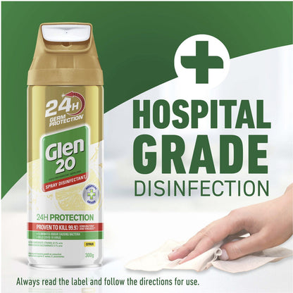 Glen 20 24H Protection Citrus Disinfectant Spray 300g
