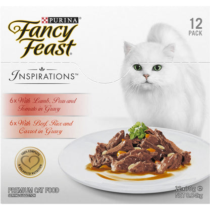 Fancy Feast Inspirations Beef & Lamb 70g X12 Pack