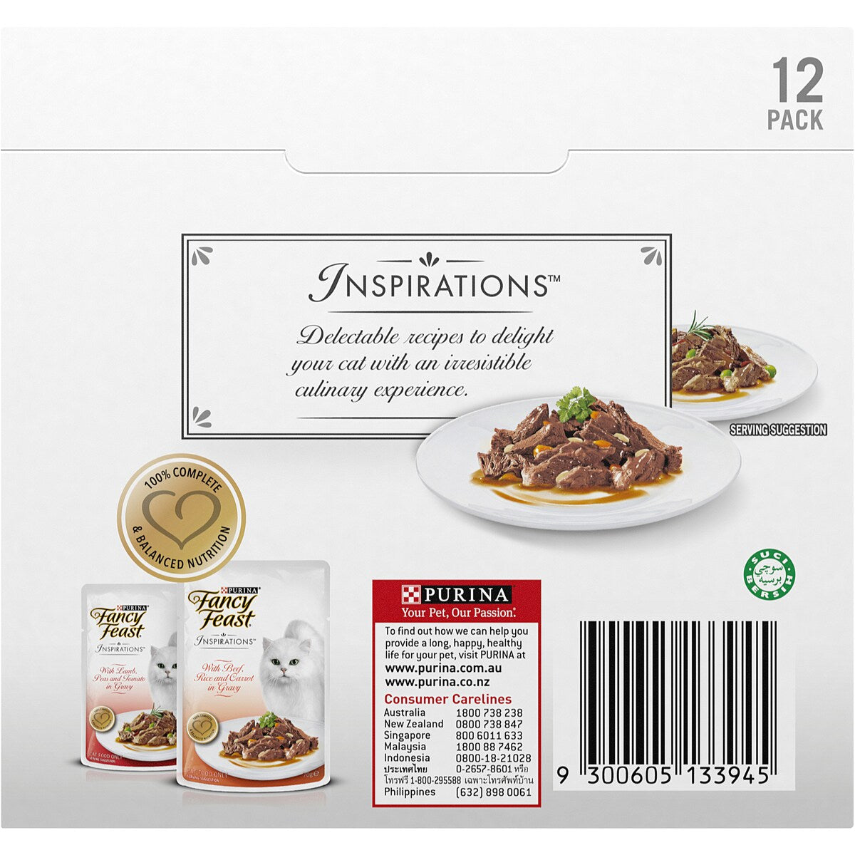 Fancy Feast Inspirations Beef & Lamb 70g X12 Pack
