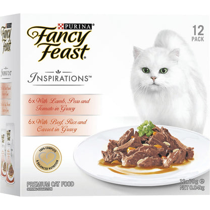 Fancy Feast Inspirations Beef & Lamb 70g X12 Pack