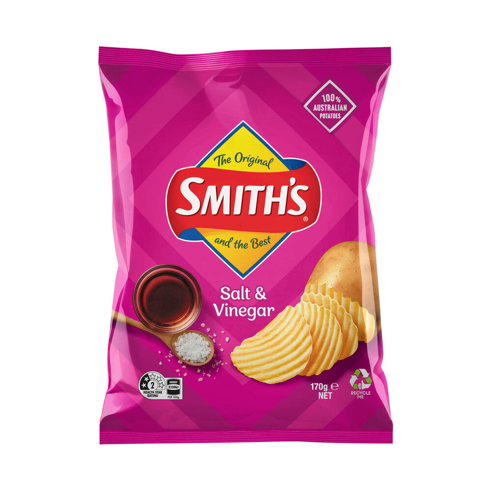 Smith's Crinkle Cut Salt And Vinegar Potato Chips - 170g