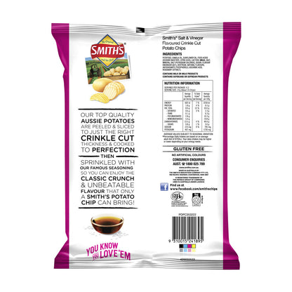 Smith's Crinkle Cut Salt And Vinegar Potato Chips - 170g