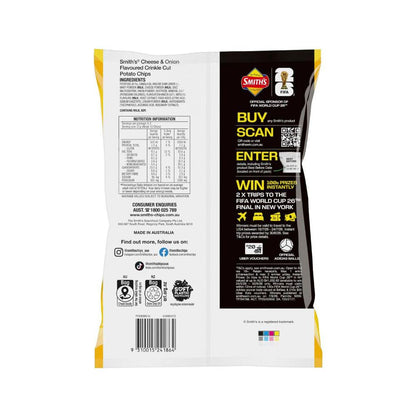 Smith's Crinkle Cut Cheese & Onion Potato Chips - 170g