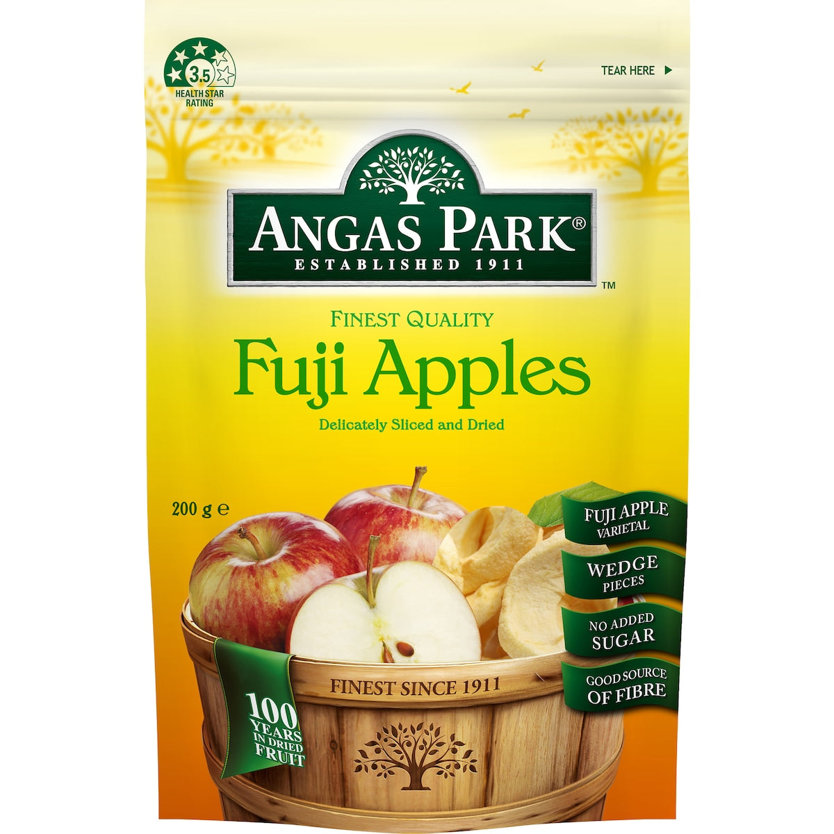 Angas Park Fuji Apple Wedges 200g