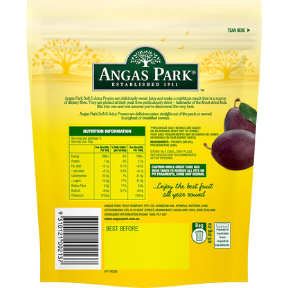 Angas Park Soft & Juice Pitted Prunes 250g