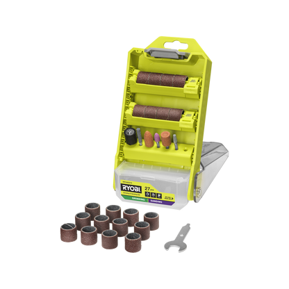 Ryobi Grinding and Sanding Set - 38mm - 27 Piece