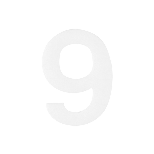 Sandleford Mode White Self Adhesive Number - 9 - 50mm